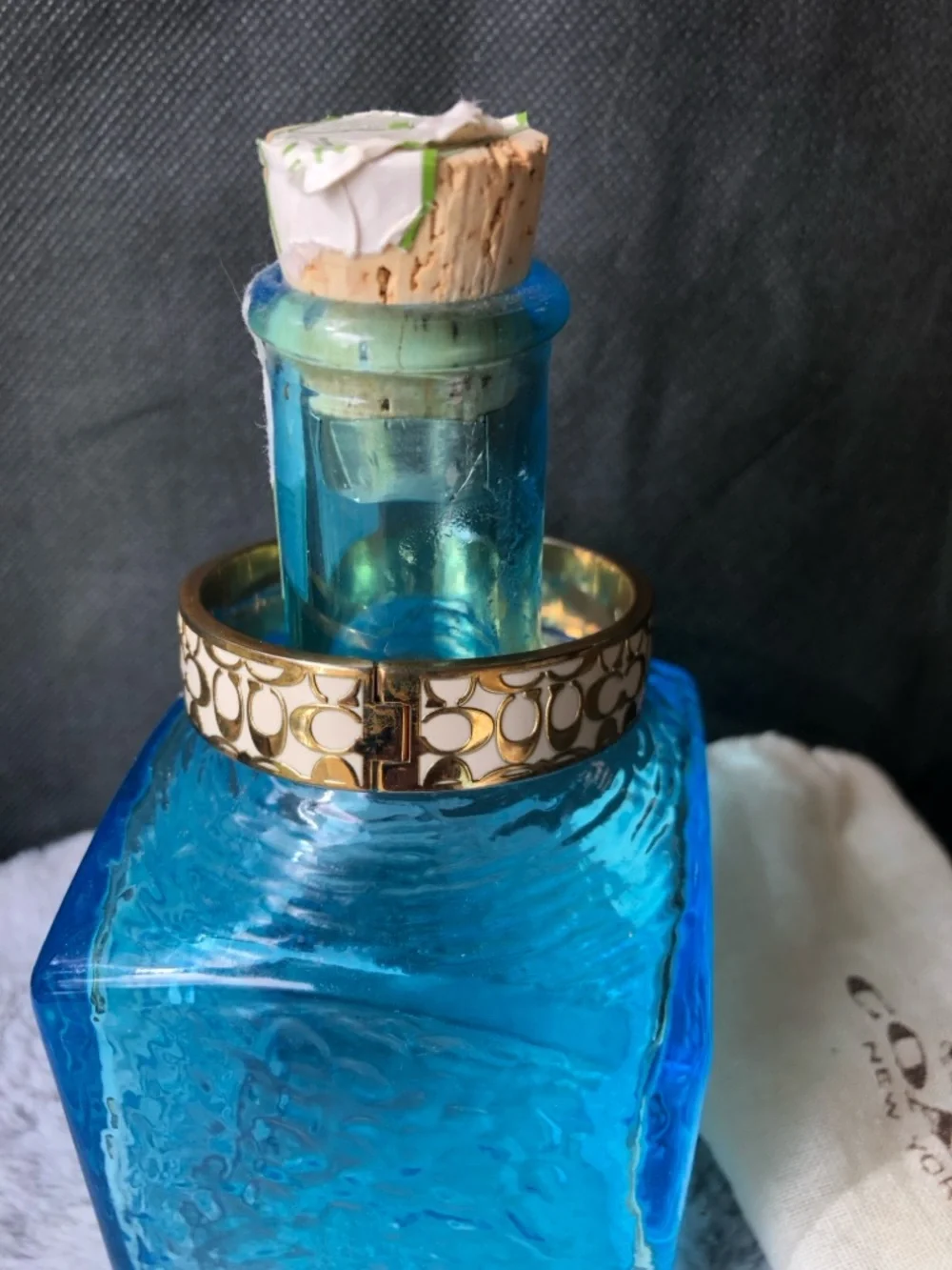 Coach C Signature Gold-Tone Enamel Bangle Pair in Black and Cream - Picture 4 of 12